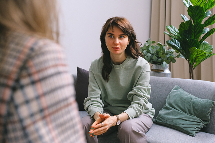 Photographie d'une personne en consultation psychologique.