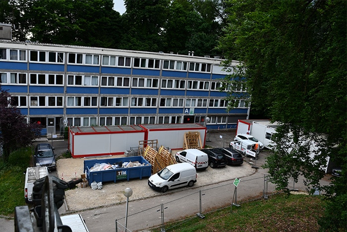 Travaux à la résidence universitaire Monbois Libération.