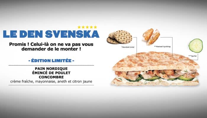 Den Svenska et Bulma, le sandwich et la salade en édition limitée de mars ! 1 Den svenska, le sandwich du mois de Mars par le Crous Lorraine
