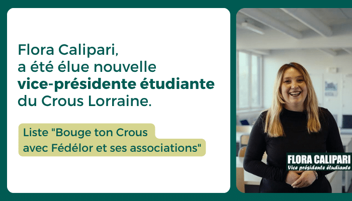 Flora Calipari vice-présidente étudiante du Crous Lorraine 1 VPE Flora Calipari